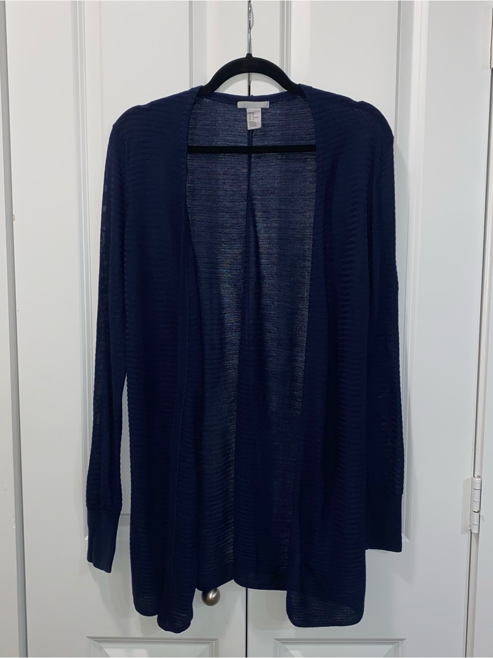 H&M Navy Open-Front Lightweight Cardigan